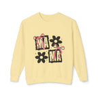 Mama Floral Crewneck Sweatshirt — Pink Bow & Flower Mom Design
