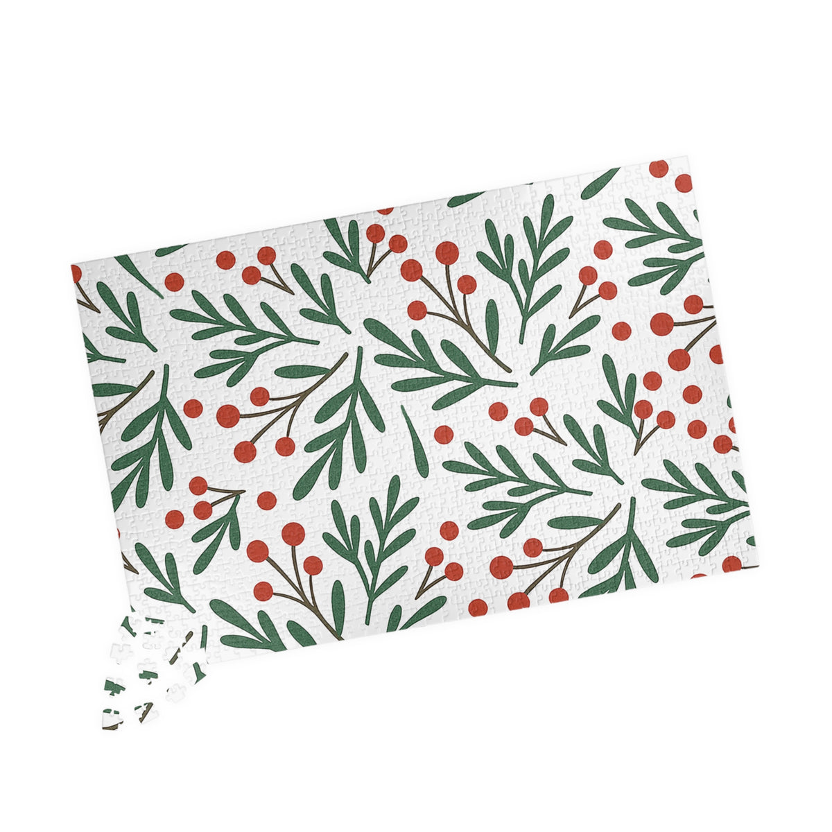 Holiday Berry Pattern Puzzle — Festive Botanical Jigsaw (110–1014 pcs)