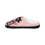 Pink Ballet Slippers Indoor Women's Slippers — Floral 'Ballet' Cozy House Shoes