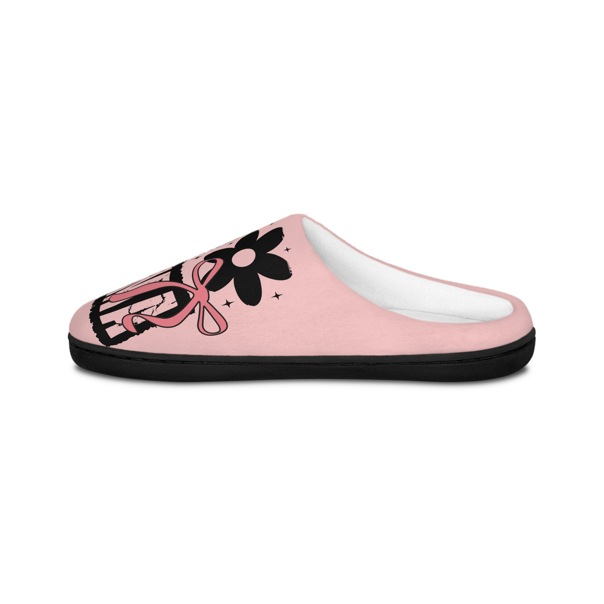 Pink Ballet Slippers Indoor Women's Slippers — Floral 'Ballet' Cozy House Shoes