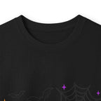 Nurse Halloween Long Sleeve Tee — Cute Spooky Skeleton, Pumpkin & Spiderweb Graphic