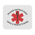 Personal and Work Safety Medical Training Mouse Pad — Safety & Medical Logo