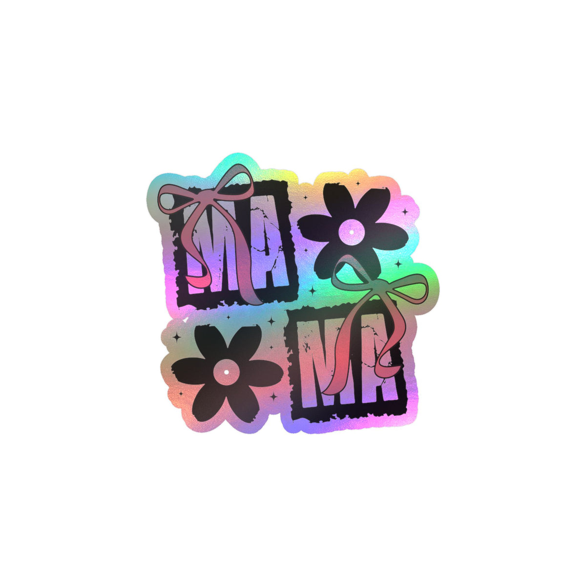 Mama, Floral Bow Vinyl Sticker