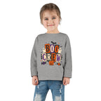 Boo Crew Toddler Long Sleeve Tee — Cute Halloween Pumpkin & Ghosts