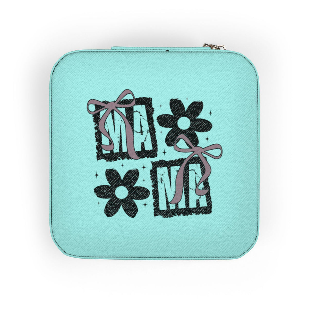 Compact Pink Jewelry Travel Case — Gift Box & Flower Design