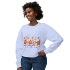 Autumn Friends Crewneck Sweatshirt — Cute Pumpkin, Leaf & Latte Fall Design