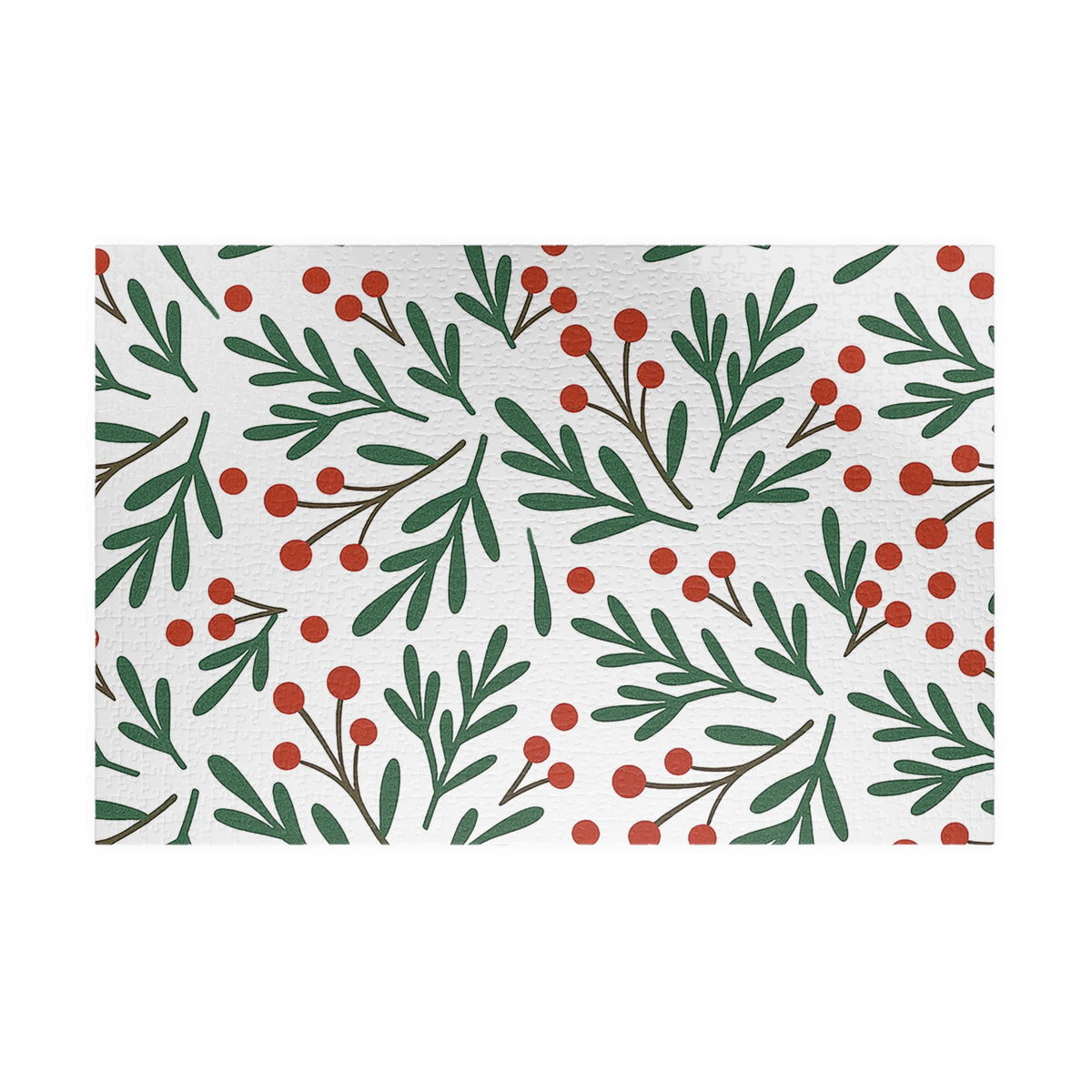 Holiday Berry Pattern Puzzle — Festive Botanical Jigsaw (110–1014 pcs)