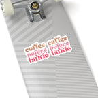 Coffee Before Talkie Kiss-Cut Sticker — Retro Pink Coffee Sticker Pack