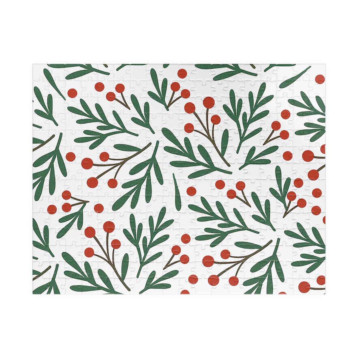 Holiday Berry Pattern Puzzle — Festive Botanical Jigsaw (110–1014 pcs)