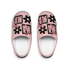 Pink Ballet Slippers Indoor Women's Slippers — Floral 'Ballet' Cozy House Shoes