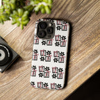 Patterned Tough Phone Case – Floral Gift Box Repeat Design