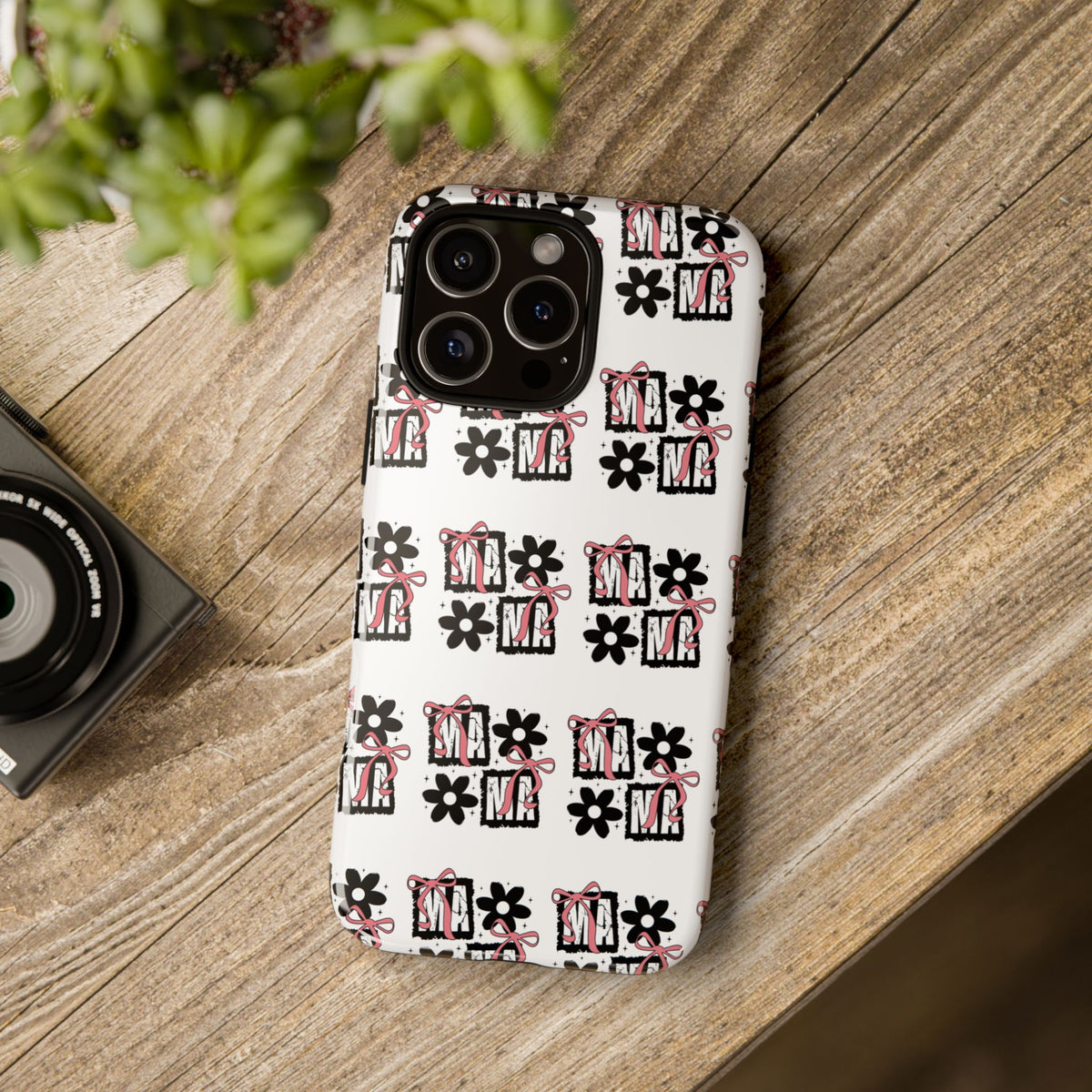 Patterned Tough Phone Case – Floral Gift Box Repeat Design