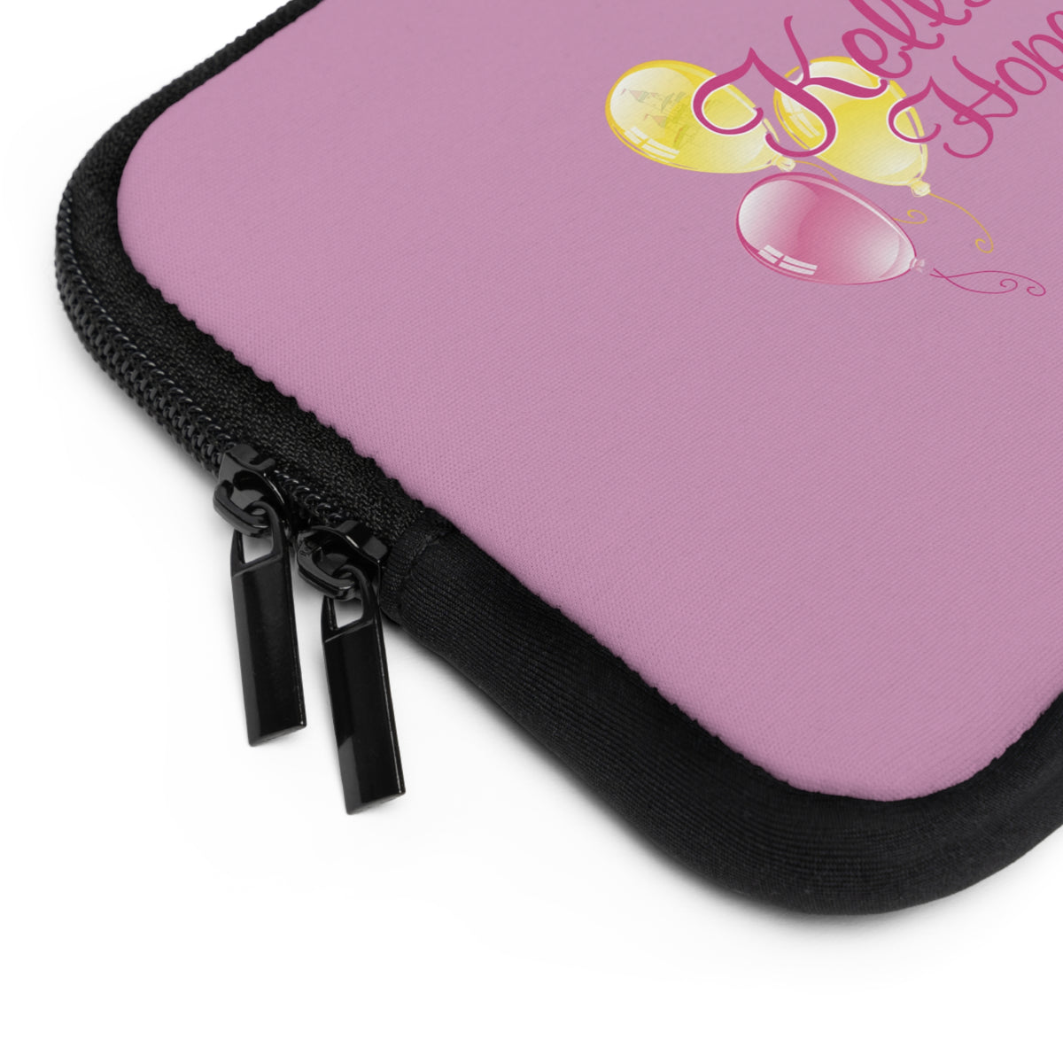 Kellsie's Hope Pink Balloon Laptop Sleeve — Fundraiser Awareness Tech Case