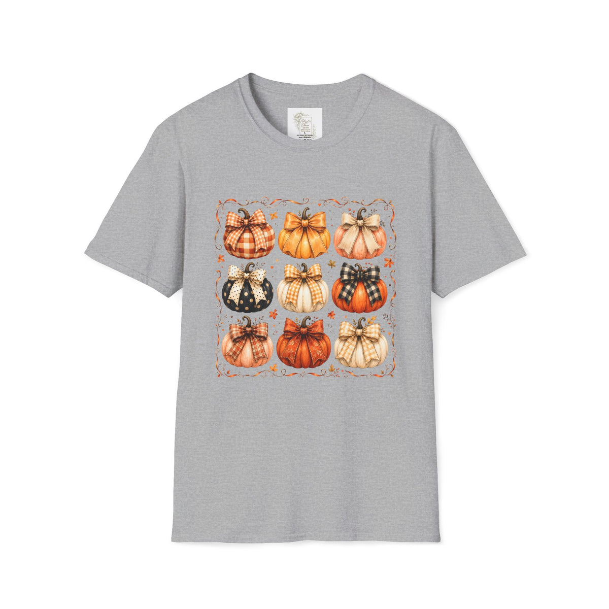 Fall Plaid Pumpkins T-Shirt — Autumn Harvest Graphic Tee