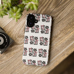 Patterned Tough Phone Case – Floral Gift Box Repeat Design