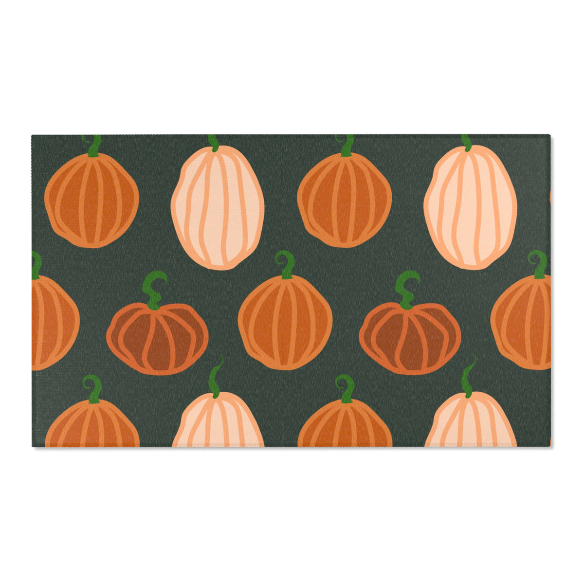 Pumpkin Pattern Area Rug – Fall Harvest Decorative Accent Rug