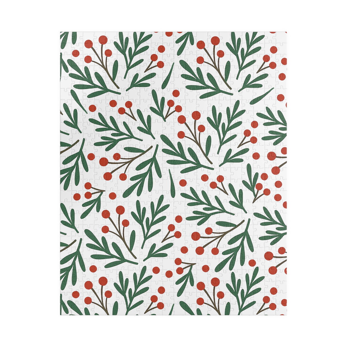 Holiday Berry Pattern Puzzle — Festive Botanical Jigsaw (110–1014 pcs)