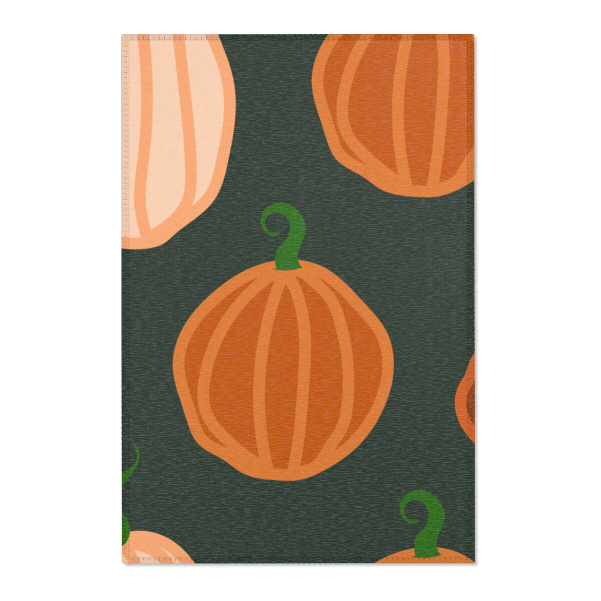 Pumpkin Pattern Area Rug – Fall Harvest Decorative Accent Rug