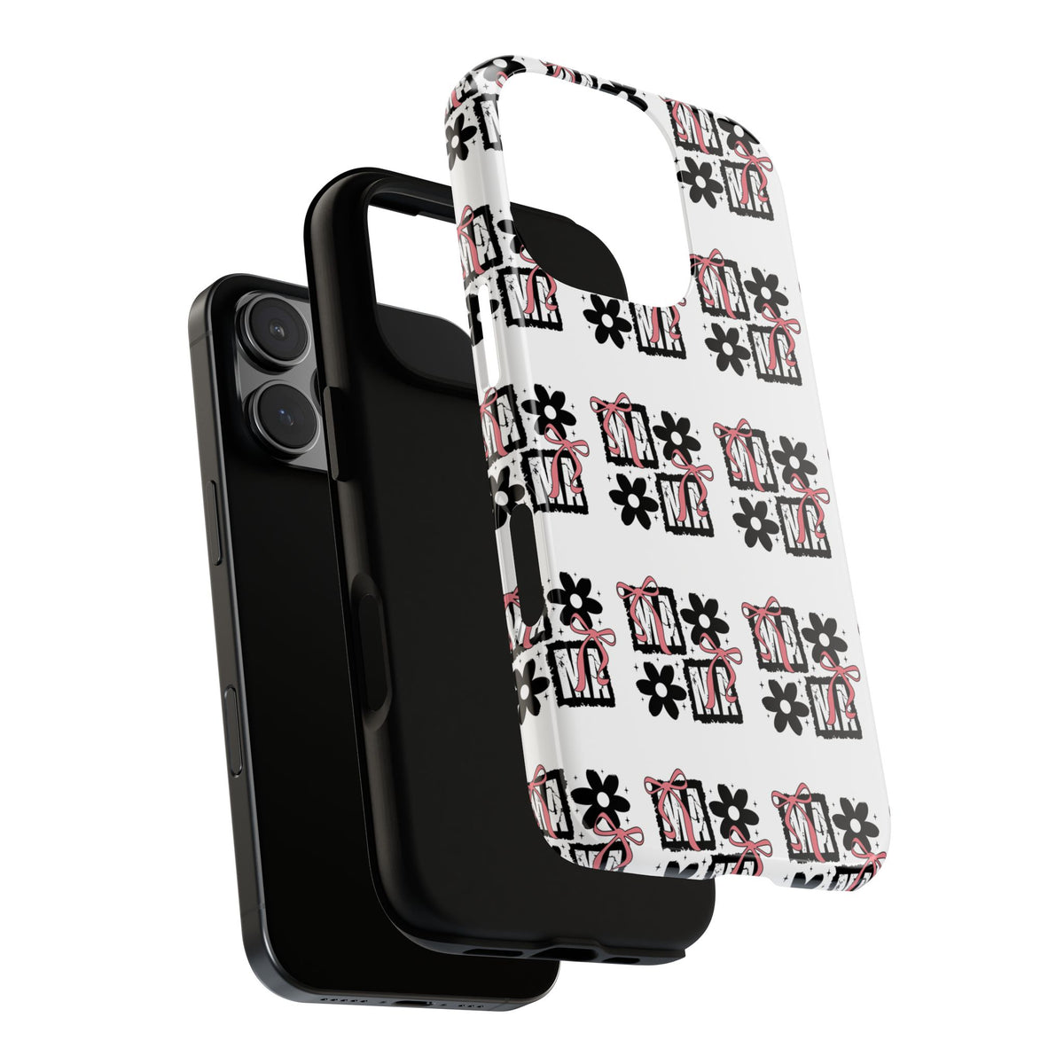 Patterned Tough Phone Case – Floral Gift Box Repeat Design