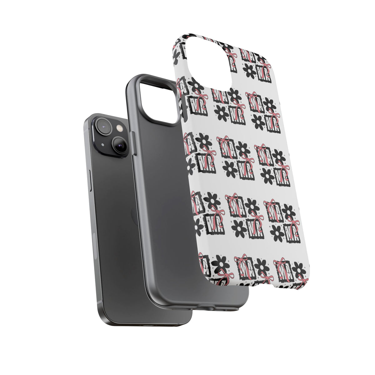 Patterned Tough Phone Case – Floral Gift Box Repeat Design