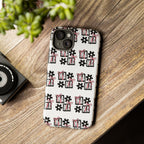 Patterned Tough Phone Case – Floral Gift Box Repeat Design