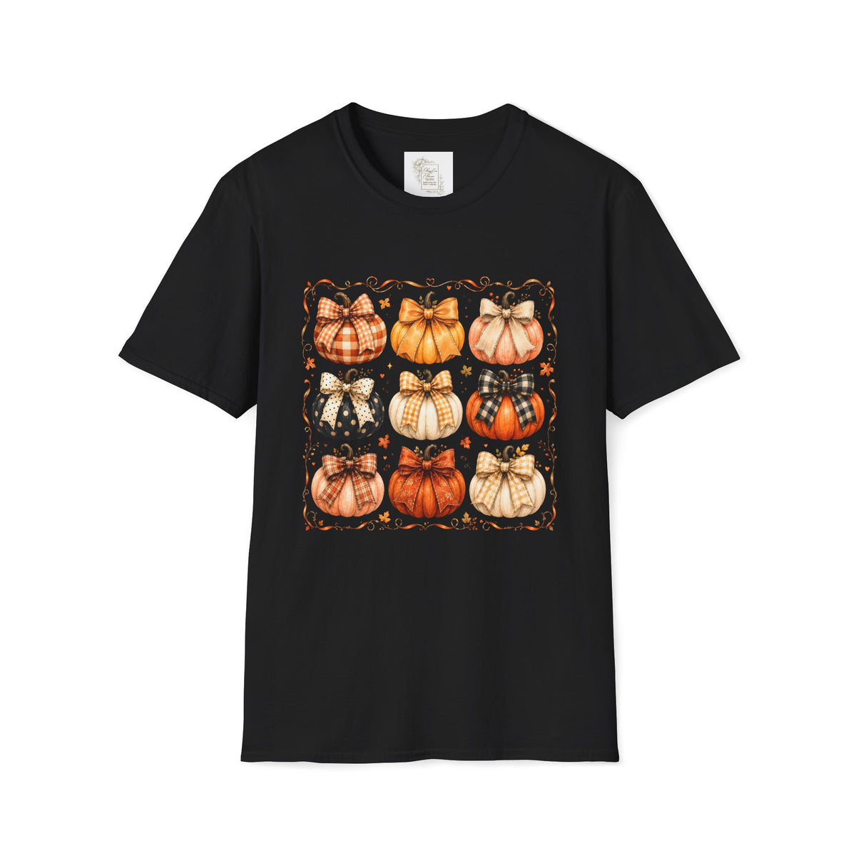 Fall Plaid Pumpkins T-Shirt — Autumn Harvest Graphic Tee