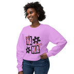 Mama Floral Crewneck Sweatshirt — Pink Bow & Flower Mom Design