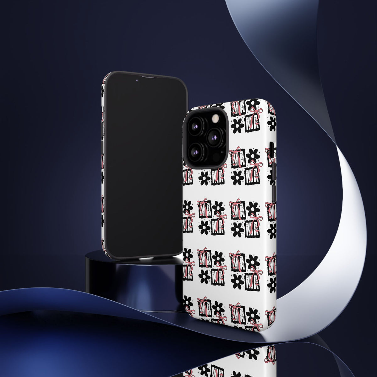 Patterned Tough Phone Case – Floral Gift Box Repeat Design