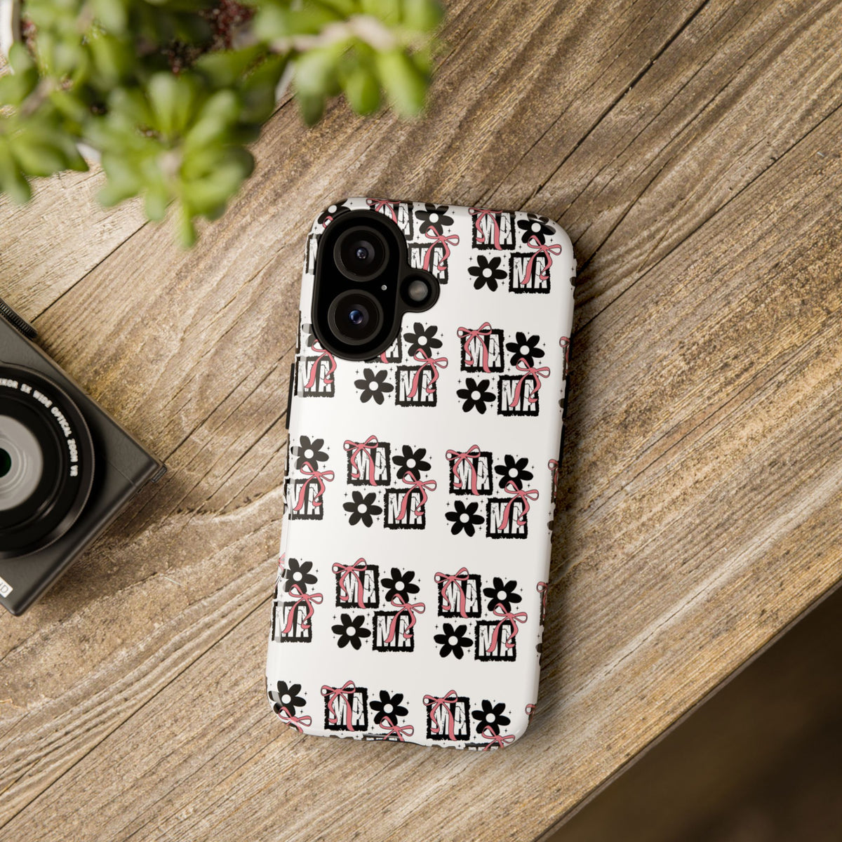 Patterned Tough Phone Case – Floral Gift Box Repeat Design