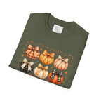 Fall Plaid Pumpkins T-Shirt — Autumn Harvest Graphic Tee