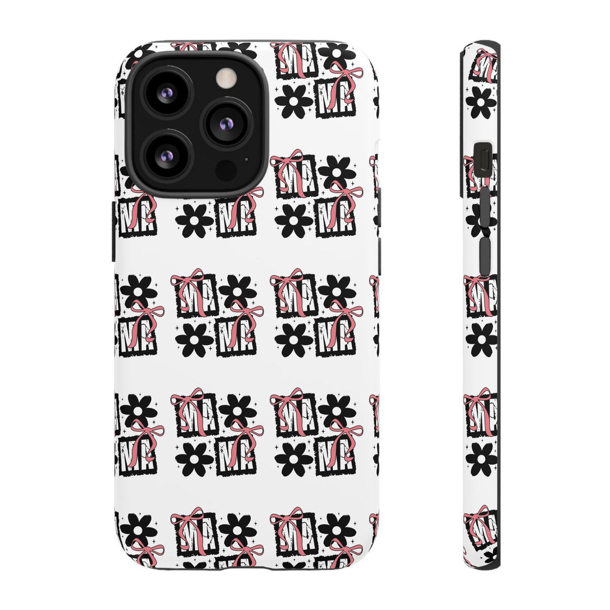 Patterned Tough Phone Case – Floral Gift Box Repeat Design