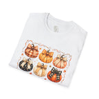 Fall Plaid Pumpkins T-Shirt — Autumn Harvest Graphic Tee