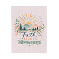 Faith Lights Every Step Velveteen Plush Blanket — Inspirational Cozy Throw