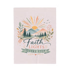 Faith Lights Every Step Velveteen Plush Blanket — Inspirational Cozy Throw