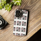 Patterned Tough Phone Case – Floral Gift Box Repeat Design