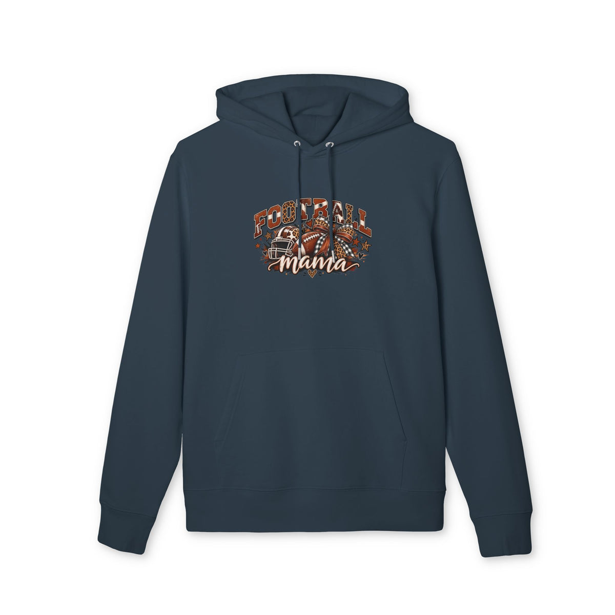 Football Mama Hoodie – Retro Grunge Mom Sweatshirt for Game Day
