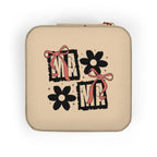 Compact Pink Jewelry Travel Case — Gift Box & Flower Design