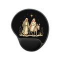 Nativity Holy Family Mouse Pad with Wrist Rest — Christmas Desk Pad