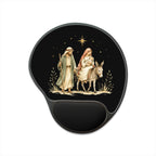Nativity Holy Family Mouse Pad with Wrist Rest — Christmas Desk Pad
