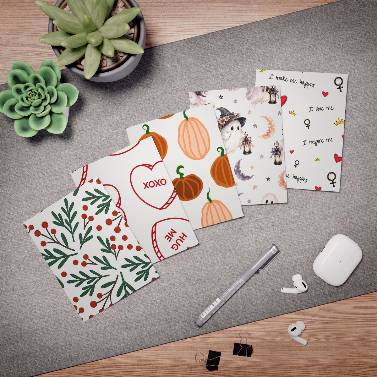Multi-Design Greeting Cards (5-Pack)