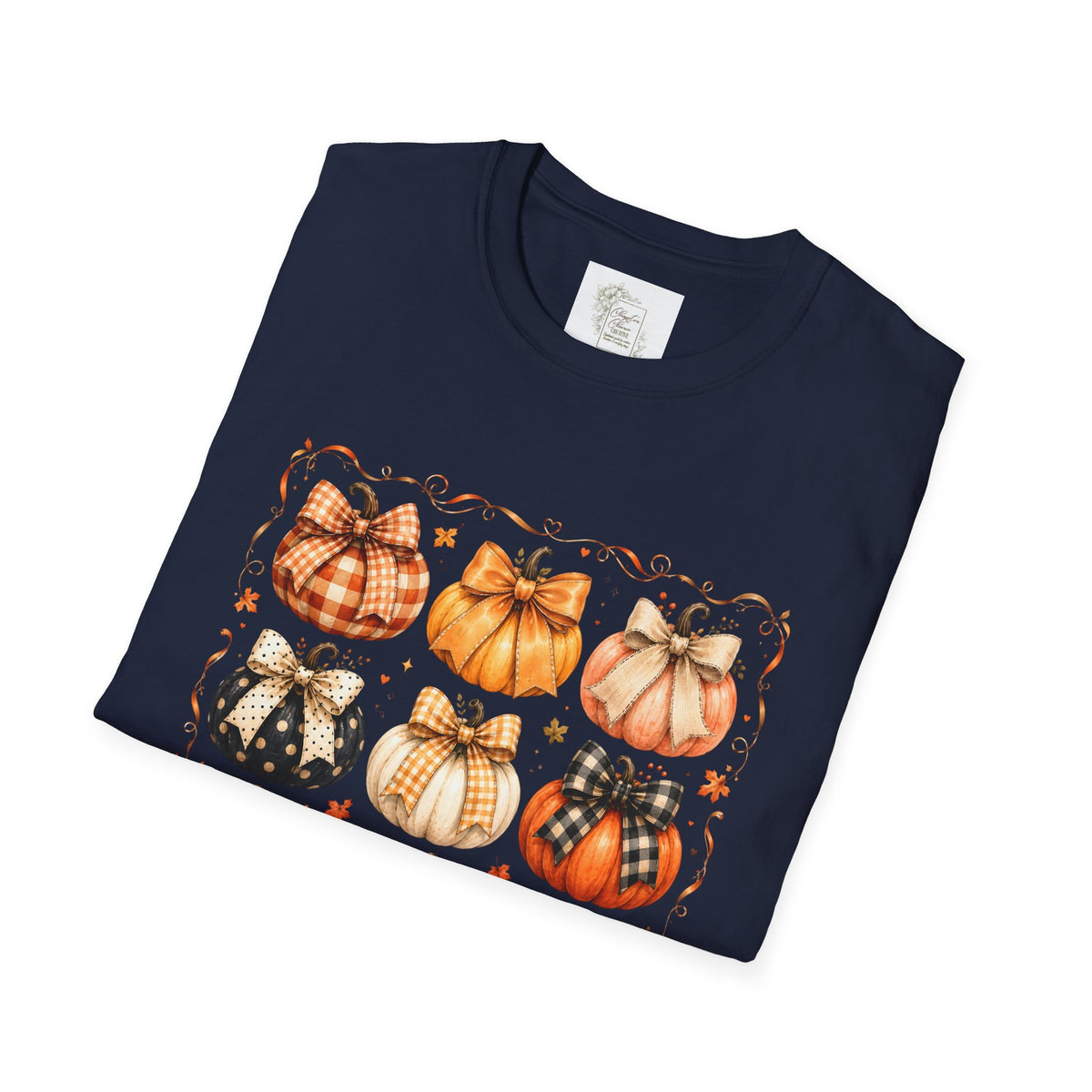 Fall Plaid Pumpkins T-Shirt — Autumn Harvest Graphic Tee