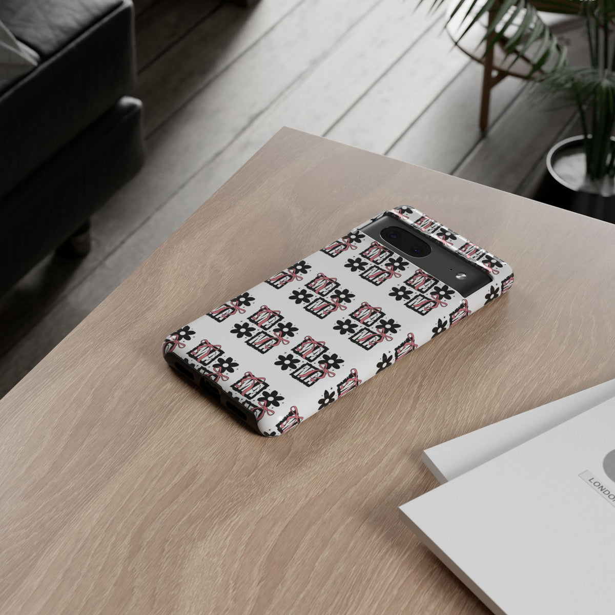 Patterned Tough Phone Case – Floral Gift Box Repeat Design