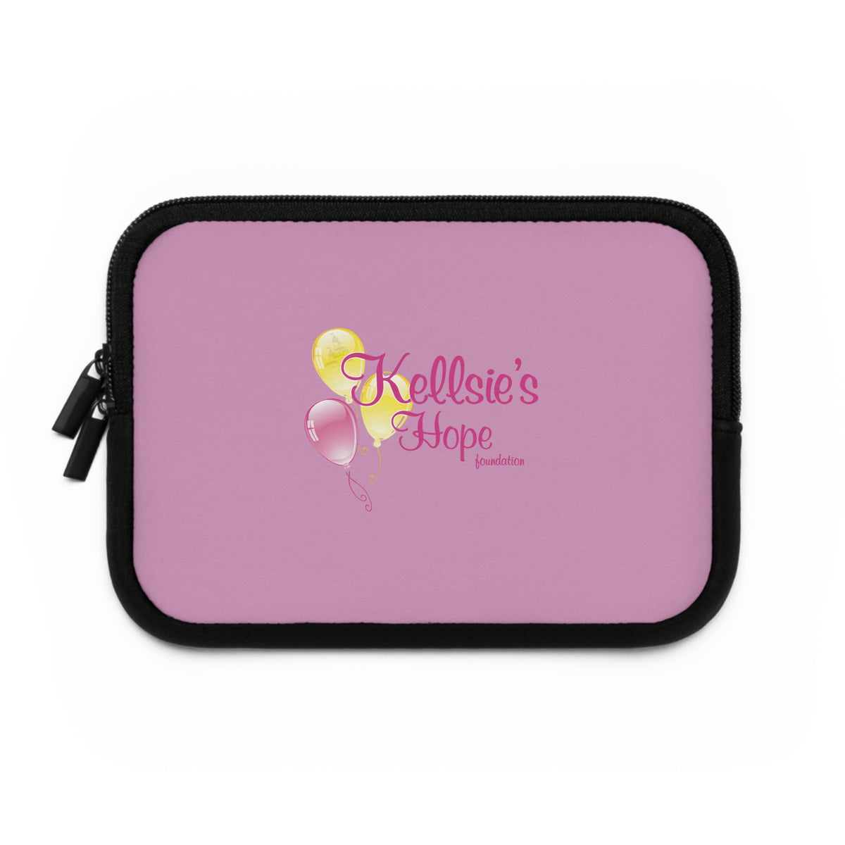 Kellsie's Hope Pink Balloon Laptop Sleeve — Fundraiser Awareness Tech Case