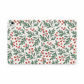 Holiday Mistletoe Tablet Folio Case — Green Sprigs & Red Berries