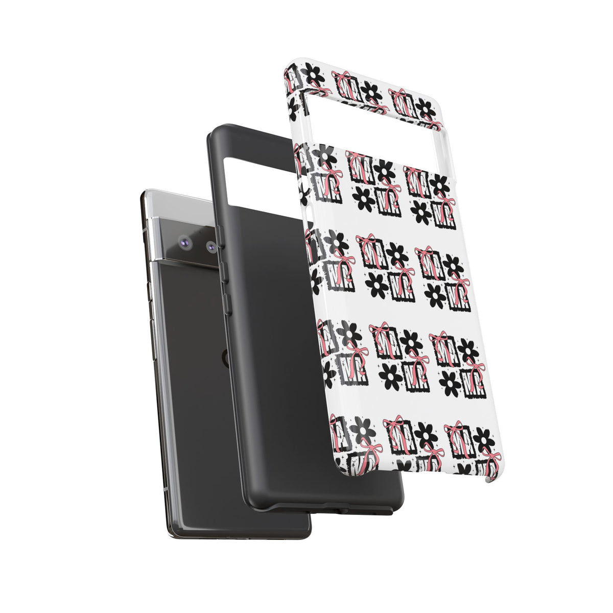 Patterned Tough Phone Case – Floral Gift Box Repeat Design