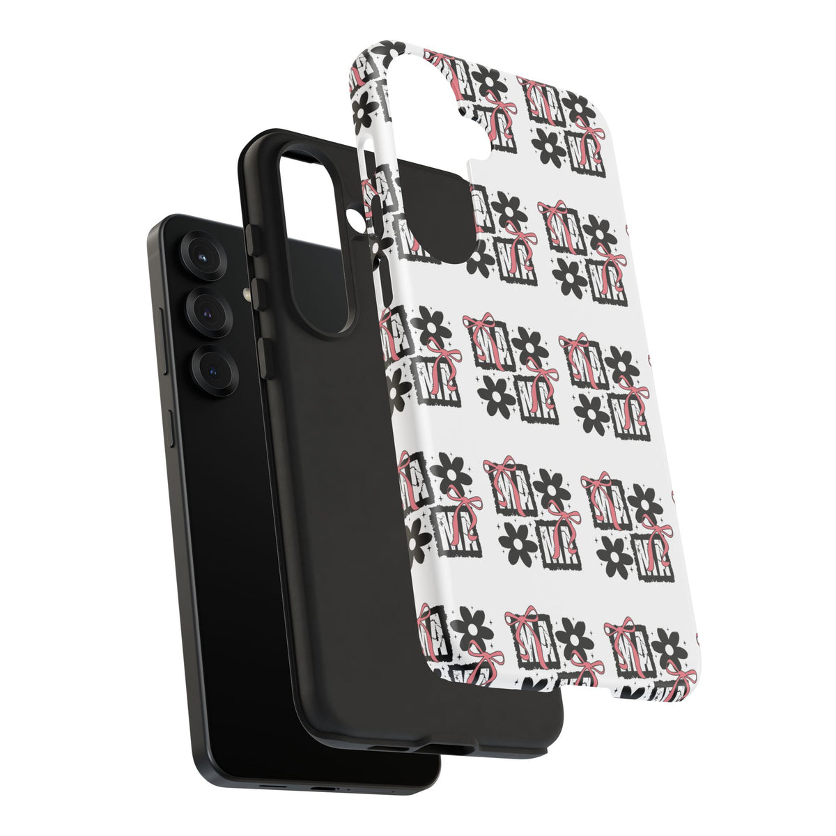 Patterned Tough Phone Case – Floral Gift Box Repeat Design