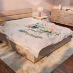 Faith Lights Every Step Velveteen Plush Blanket — Inspirational Cozy Throw