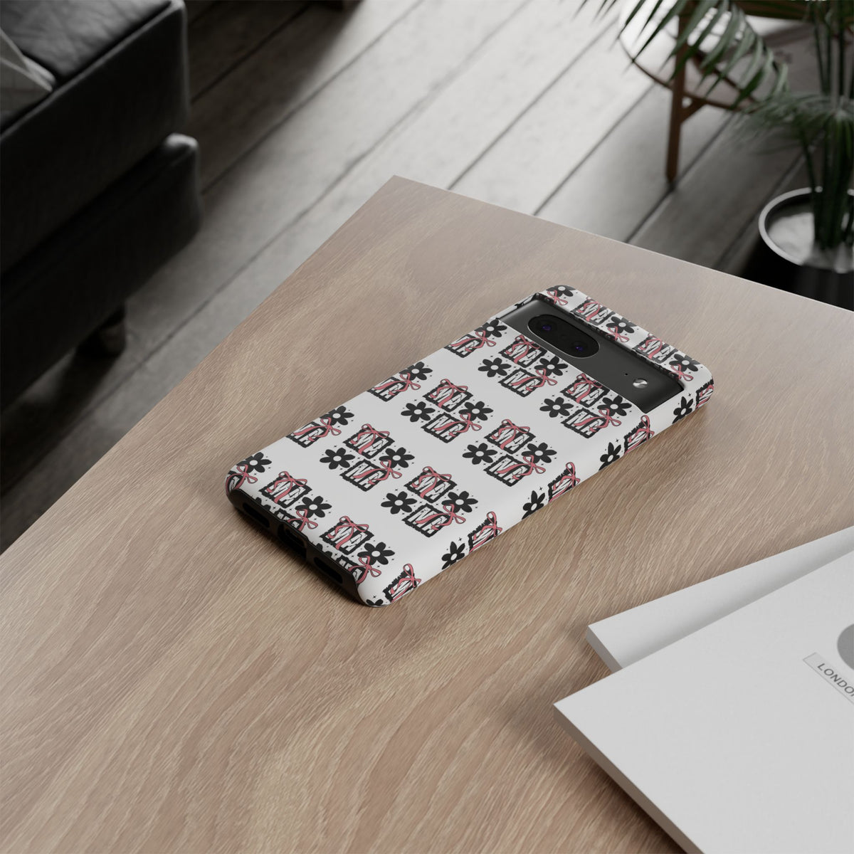 Patterned Tough Phone Case – Floral Gift Box Repeat Design