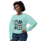 Mama Floral Crewneck Sweatshirt — Pink Bow & Flower Mom Design