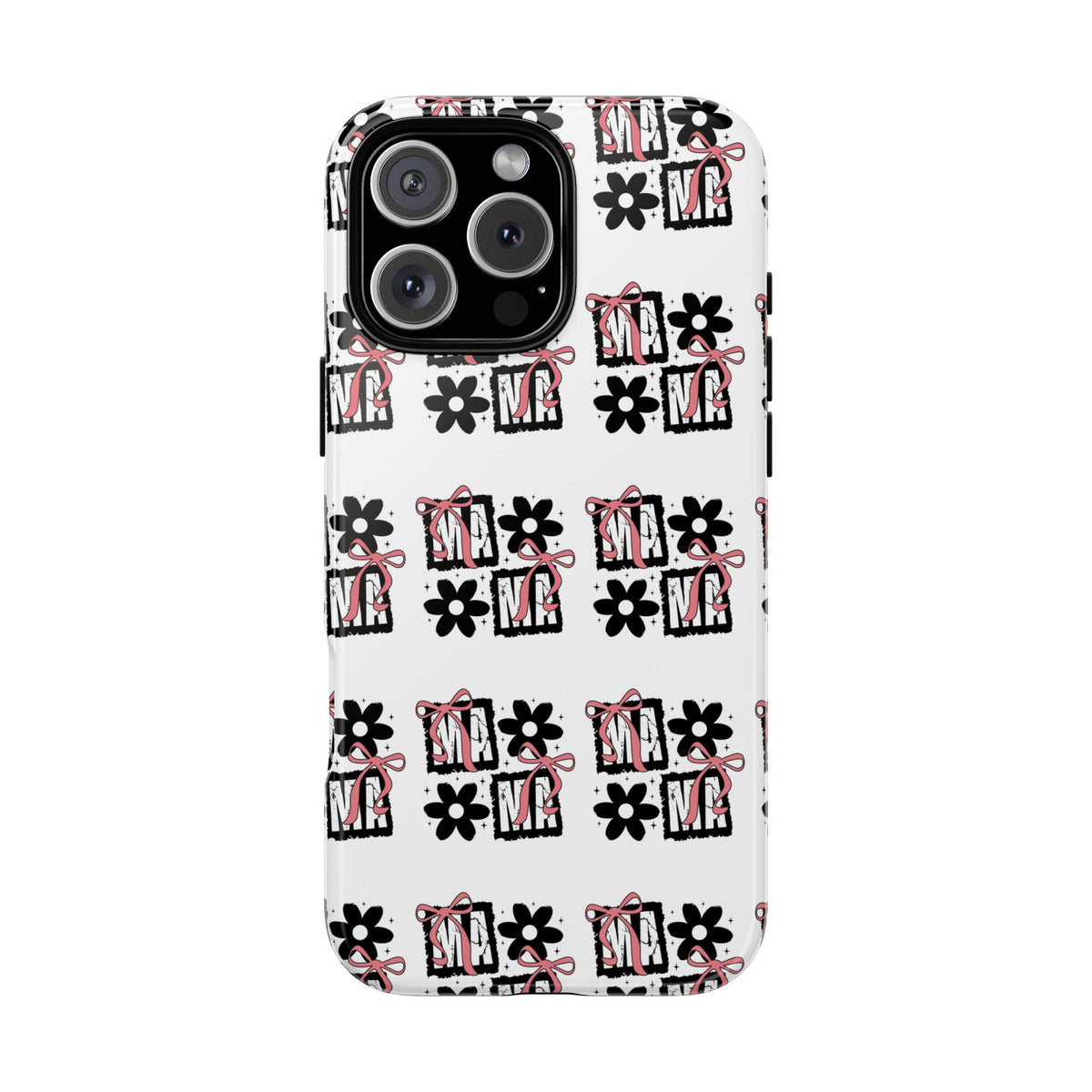Patterned Tough Phone Case – Floral Gift Box Repeat Design